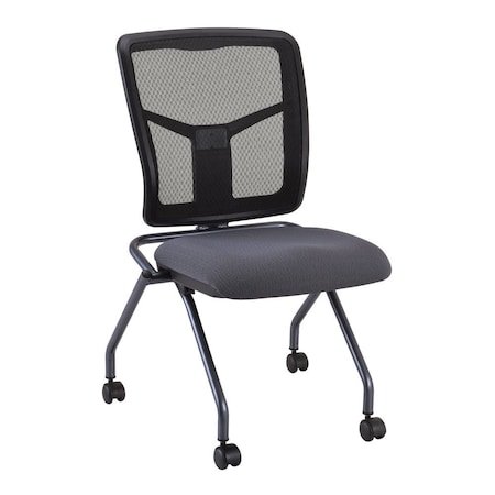 Officesource CoolMesh Collection Armless Nesting Chair with Titanium Gray Frame OSSN6954FGR